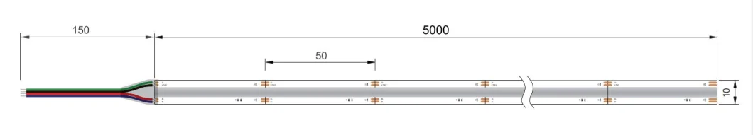 Customized DC24V RGB COB LED Lighting Strip for Decoration Lighting