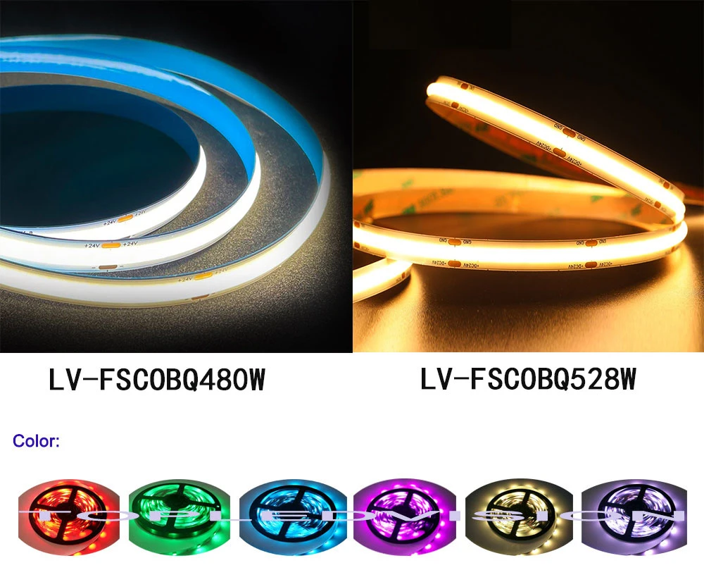 COB LED Strip RGB 768LEDs 24V Flexible COB Strip for christmas decoration